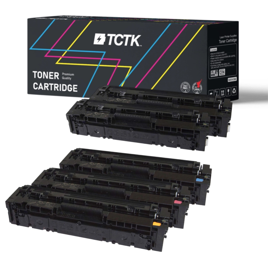 Multipack (4) Toners Meerdere kleuren Compatibel met HP Color LaserJet Canon imageCLASS MF, LBP - Vervangt 201X (CF401X) / 203X (CF541X) / CRG-045H (1245C002) / CRG-054H (3027C002)